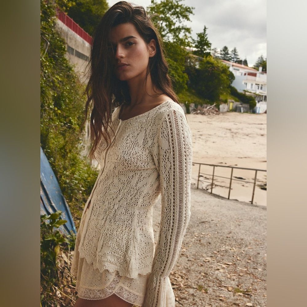 ZARA POINTELLE KNIT JACKET - Picture 13 of 17